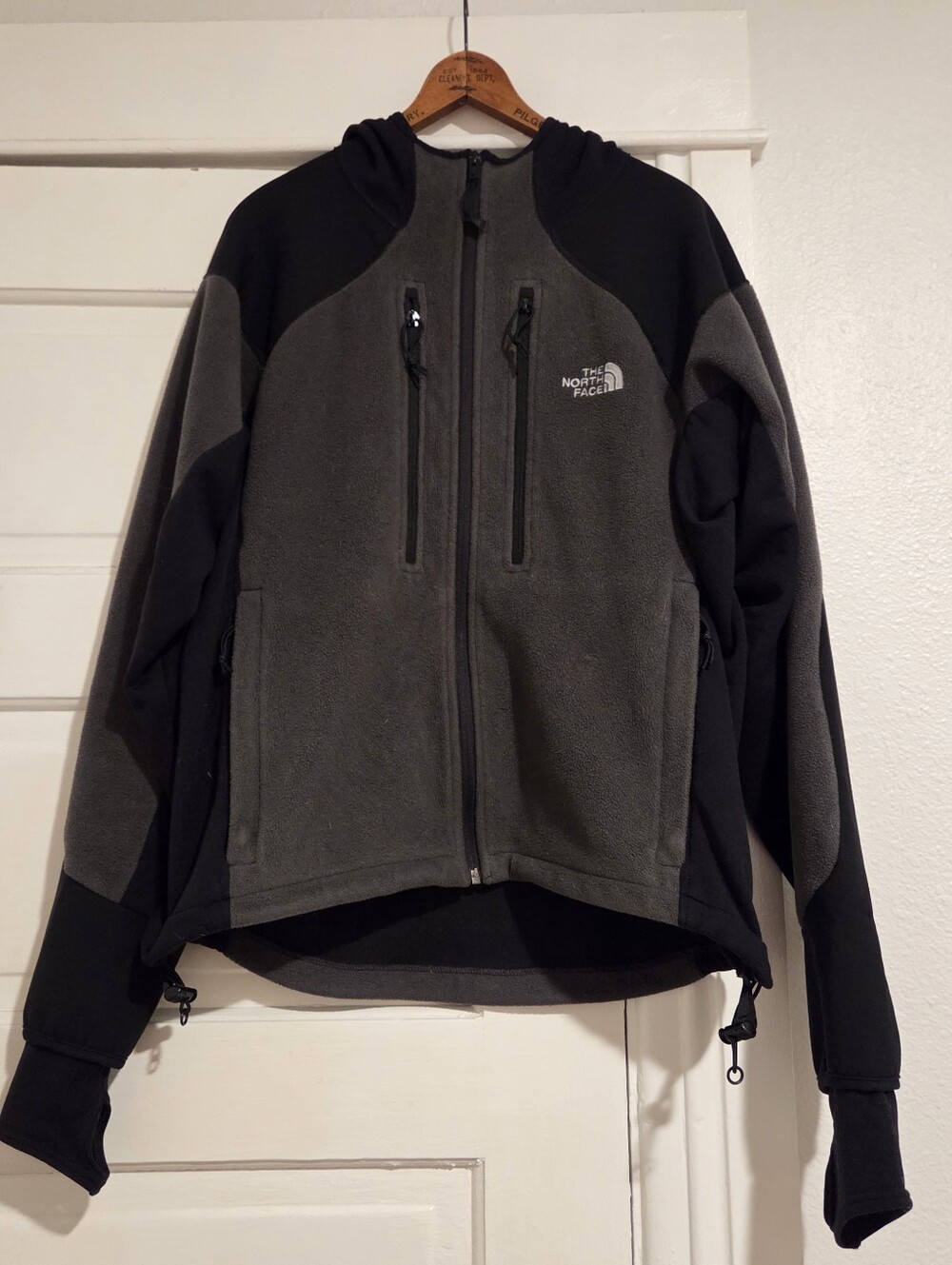 The North Face Summit Series Softshell Fleece Hooded Jacket Gray/Black Men's M